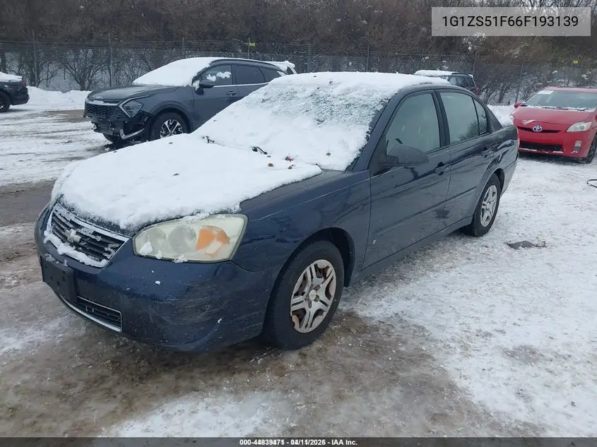 1G1ZS51F66F193139 2006 Chevrolet Malibu Ls
