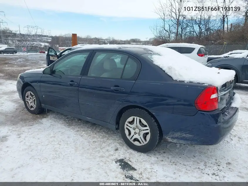 1G1ZS51F66F193139 2006 Chevrolet Malibu Ls