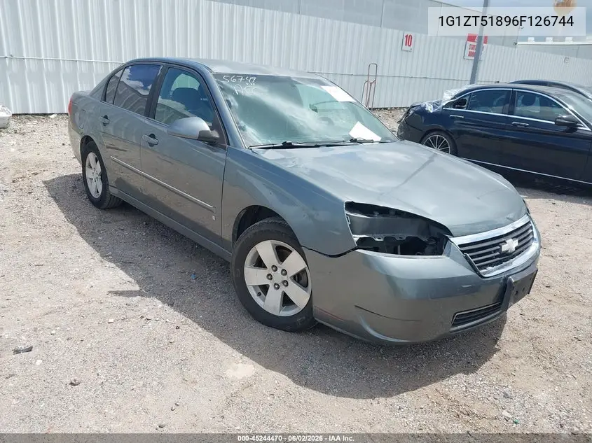 2006 Chevrolet Malibu Lt VIN: 1G1ZT51896F126744 Lot: 45244470
