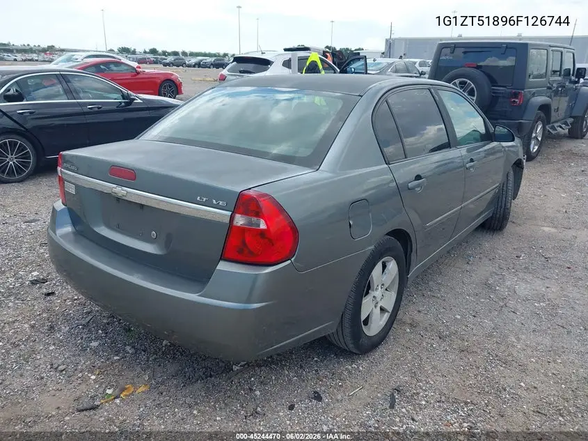 2006 Chevrolet Malibu Lt VIN: 1G1ZT51896F126744 Lot: 45244470