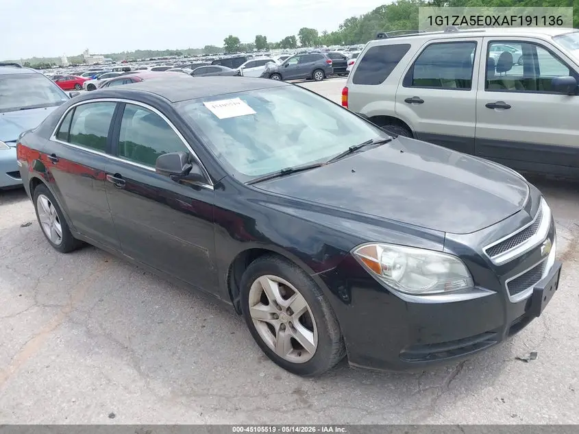 2010 Chevrolet Malibu Ls VIN: 1G1ZA5E0XAF191136 Lot: 45105519