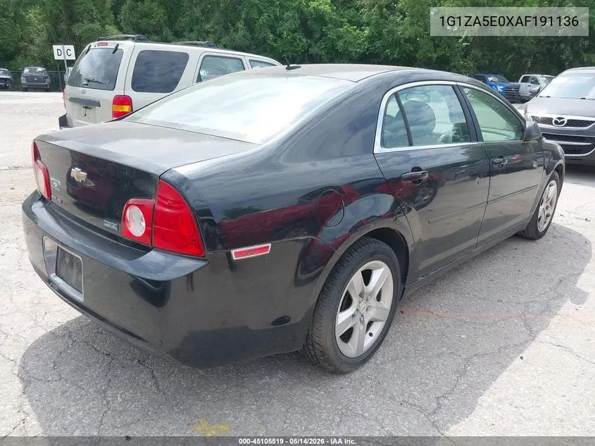 2010 Chevrolet Malibu Ls VIN: 1G1ZA5E0XAF191136 Lot: 45105519