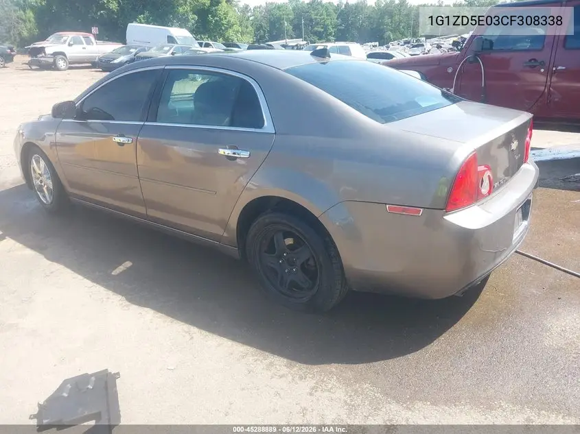 2012 Chevrolet Malibu 2Lt VIN: 1G1ZD5E03CF308338 Lot: 45288889