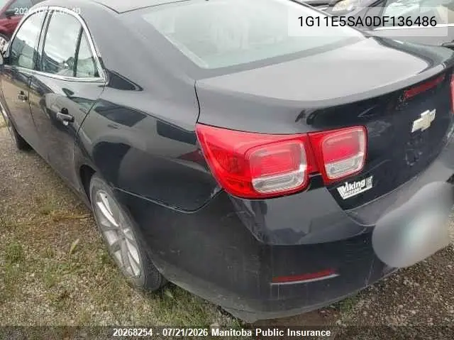 2013 Chevrolet Malibu Lt VIN: 1G11E5SA0DF136486 Lot: 20268254