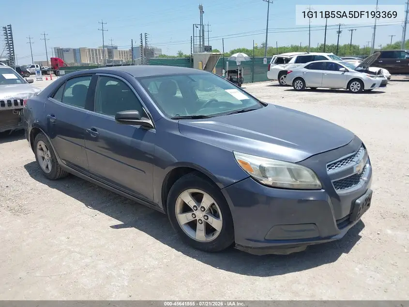 2013 Chevrolet Malibu 1Ls VIN: 1G11B5SA5DF193369 Lot: 45641555