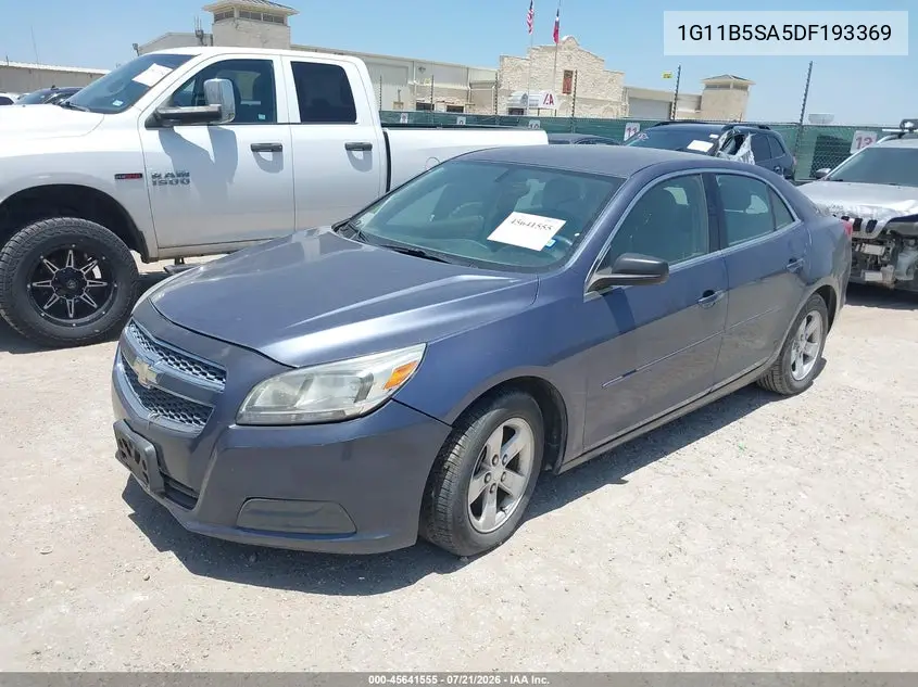 2013 Chevrolet Malibu 1Ls VIN: 1G11B5SA5DF193369 Lot: 45641555