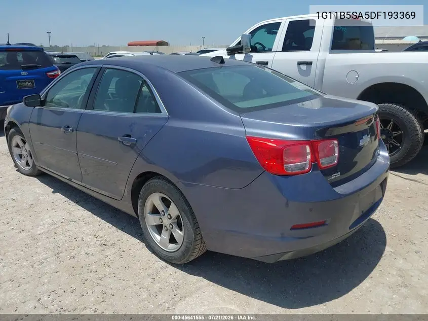 2013 Chevrolet Malibu 1Ls VIN: 1G11B5SA5DF193369 Lot: 45641555