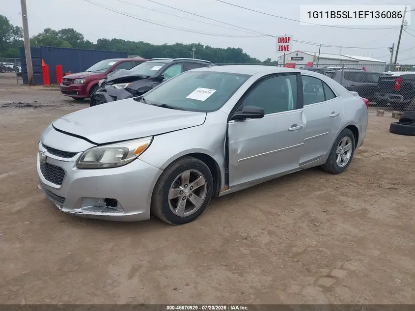 2014 Chevrolet Malibu 1Ls VIN: 1G11B5SL1EF136086 Lot: 45670929