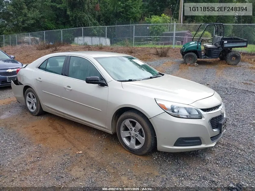 2014 Chevrolet Malibu 1Ls VIN: 1G11B5SL2EF248394 Lot: 45681574