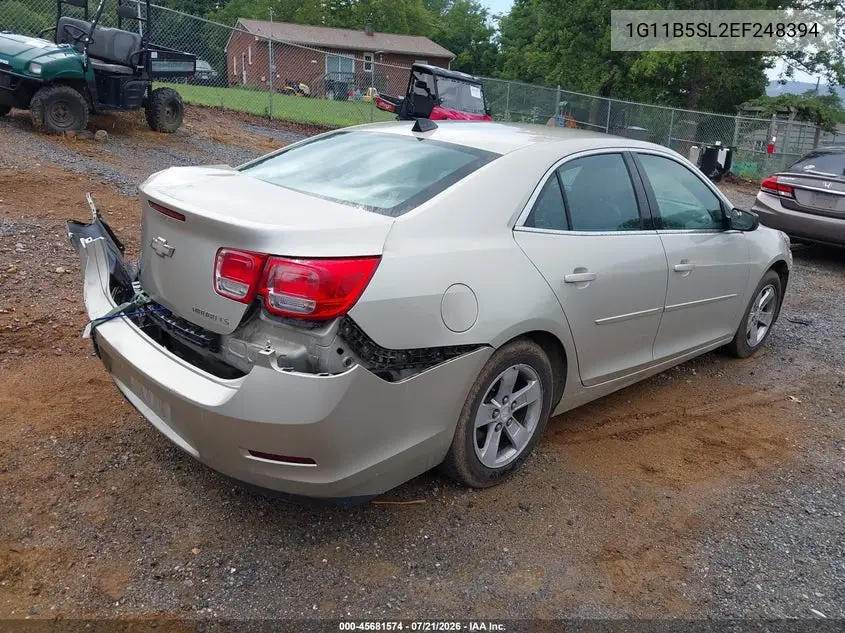 2014 Chevrolet Malibu 1Ls VIN: 1G11B5SL2EF248394 Lot: 45681574