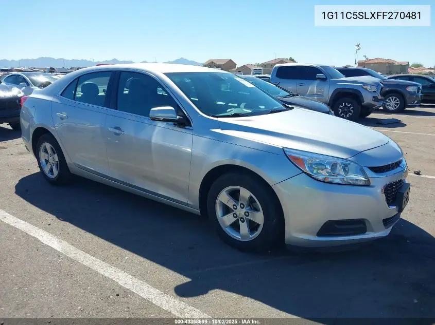 1G11C5SLXFF270481 2015 Chevrolet Malibu 1Lt