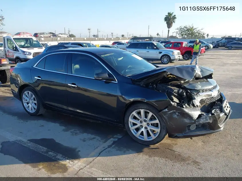 1G11G5SX6FF175648 2015 Chevrolet Malibu 2Lz