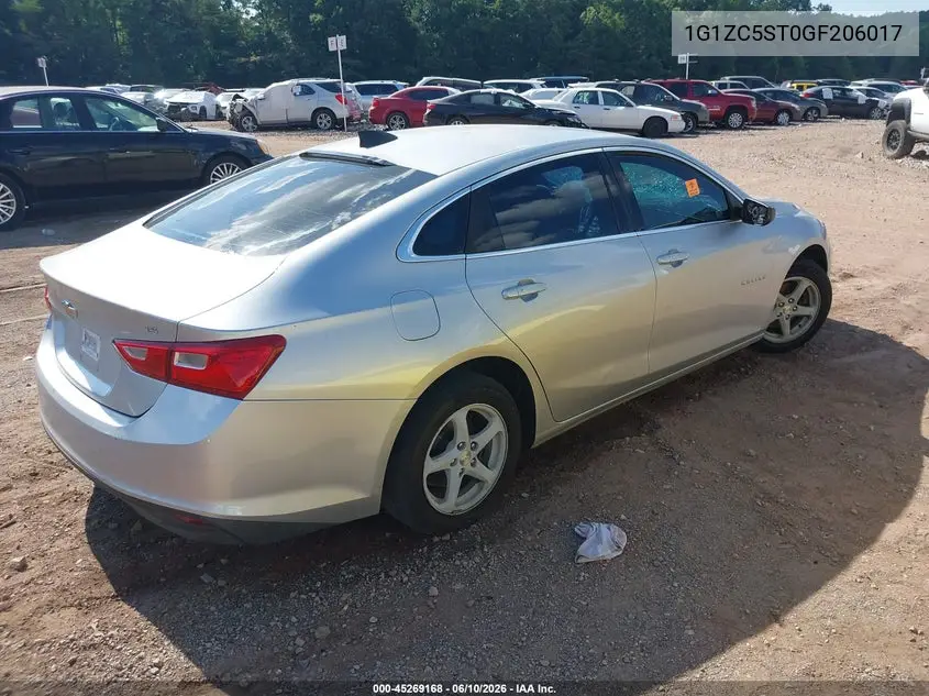 1G1ZC5ST0GF206017 2016 Chevrolet Malibu 1Fl