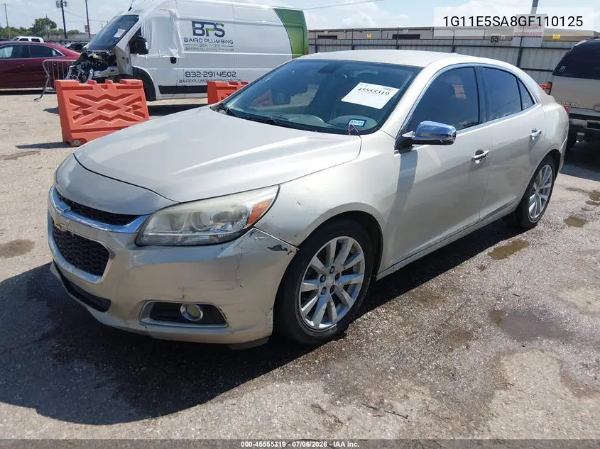 2016 Chevrolet Malibu Limited Ltz VIN: 1G11E5SA8GF110125 Lot: 45555319