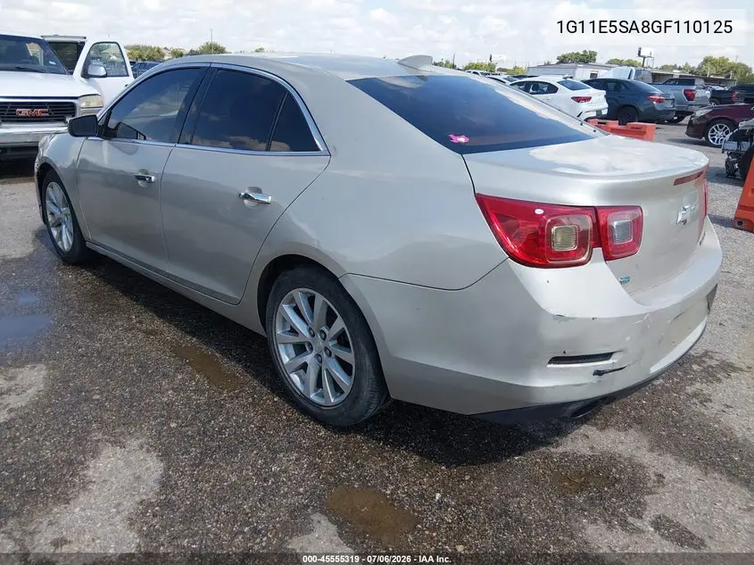 2016 Chevrolet Malibu Limited Ltz VIN: 1G11E5SA8GF110125 Lot: 45555319