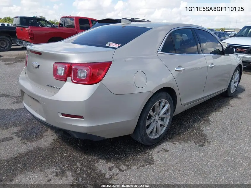 2016 Chevrolet Malibu Limited Ltz VIN: 1G11E5SA8GF110125 Lot: 45555319