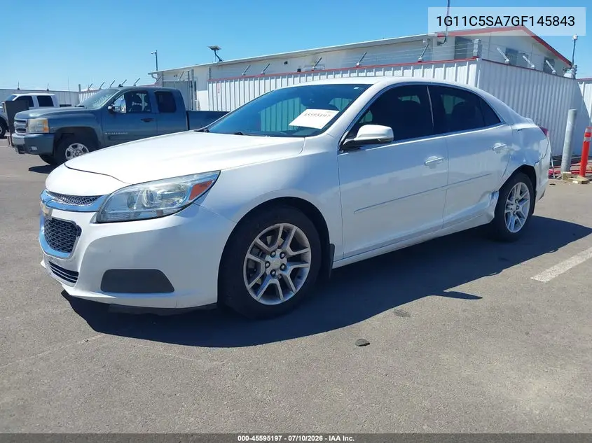 2016 Chevrolet Malibu Limited Lt VIN: 1G11C5SA7GF145843 Lot: 45595197