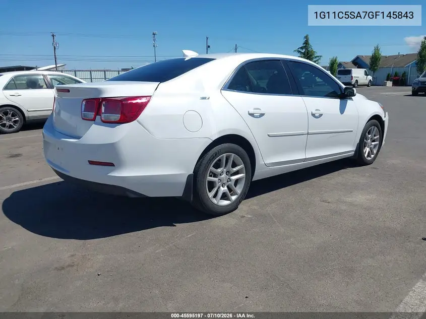 2016 Chevrolet Malibu Limited Lt VIN: 1G11C5SA7GF145843 Lot: 45595197