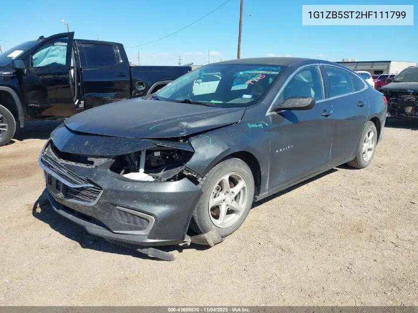 1G1ZB5ST2HF111799 2017 Chevrolet Malibu Ls