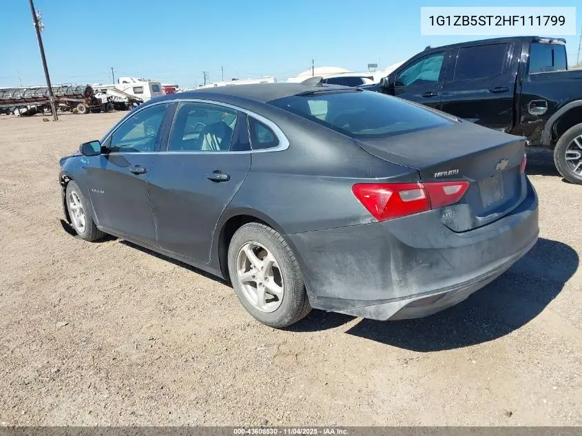 1G1ZB5ST2HF111799 2017 Chevrolet Malibu Ls