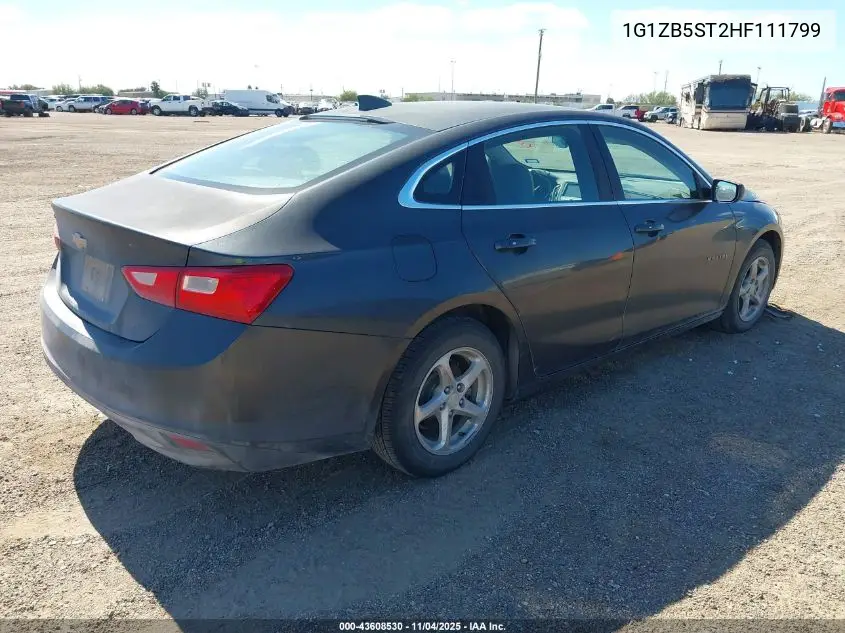 1G1ZB5ST2HF111799 2017 Chevrolet Malibu Ls