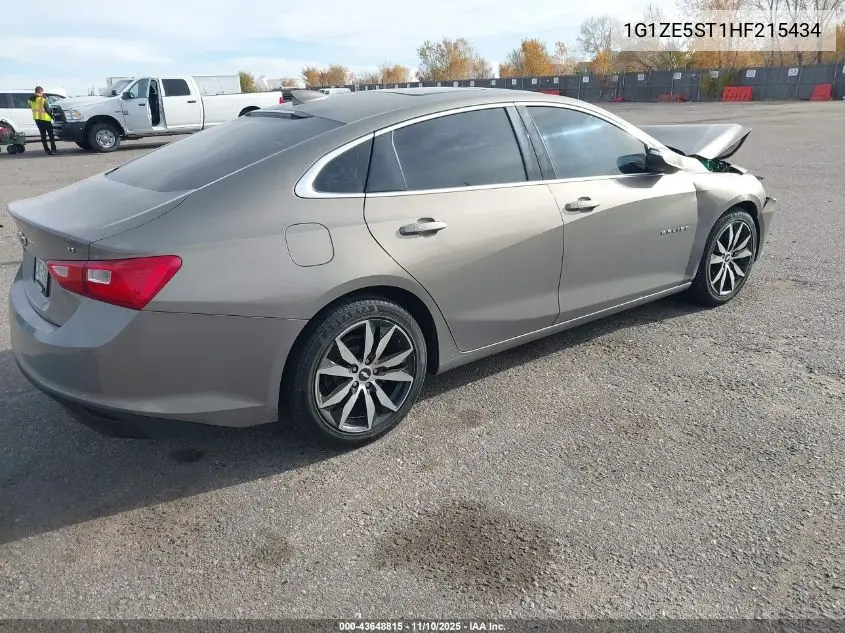 1G1ZE5ST1HF215434 2017 Chevrolet Malibu 1Lt