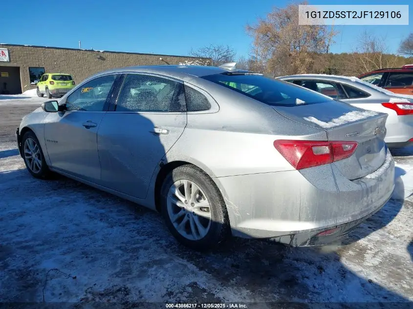 1G1ZD5ST2JF129106 2018 Chevrolet Malibu Lt