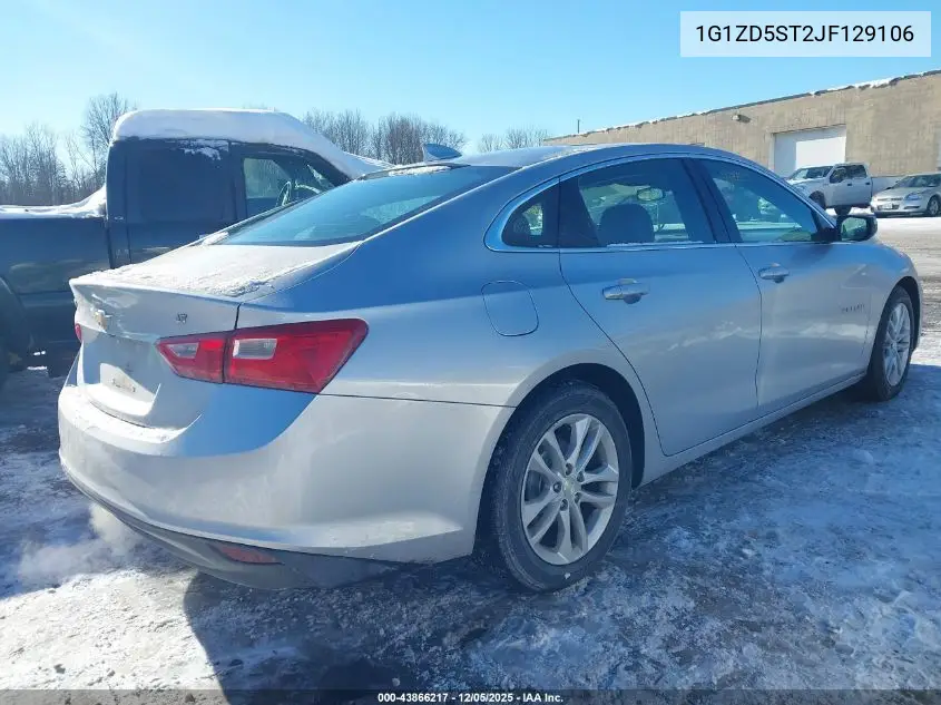1G1ZD5ST2JF129106 2018 Chevrolet Malibu Lt