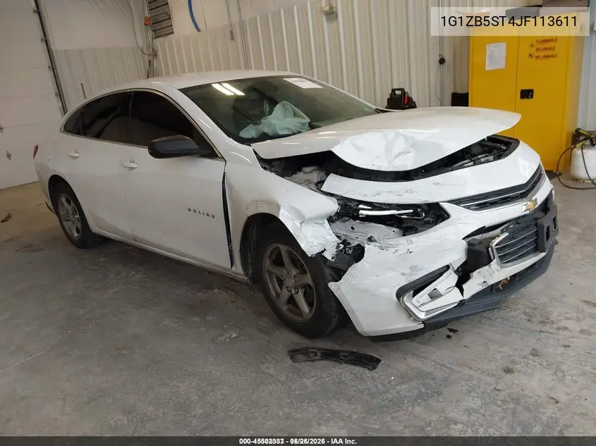 1G1ZB5ST4JF113611 2018 Chevrolet Malibu 1Ls