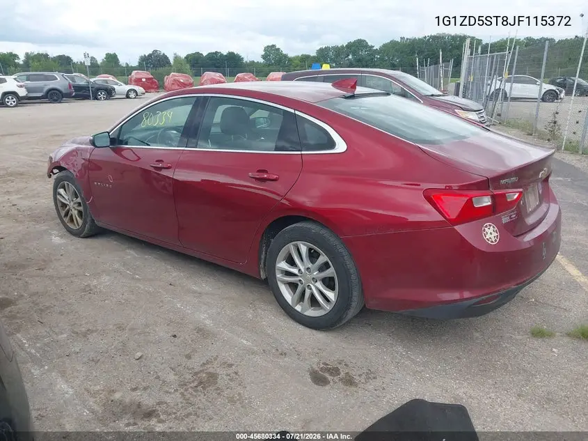 2018 Chevrolet Malibu Lt VIN: 1G1ZD5ST8JF115372 Lot: 45680334