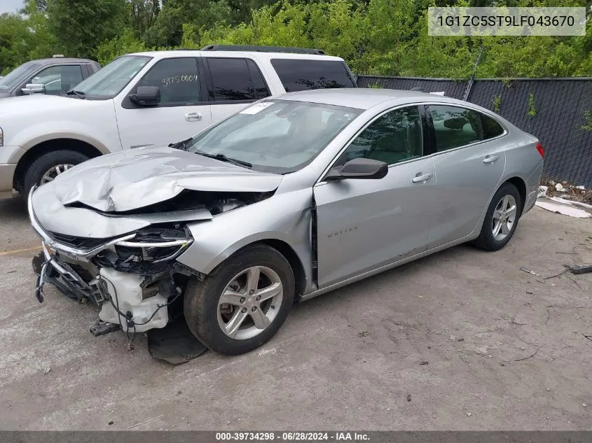 2020 Chevrolet Malibu Fwd 1Fl VIN: 1G1ZC5ST9LF043670 Lot: 39734298