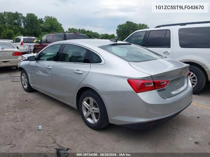 2020 Chevrolet Malibu Fwd 1Fl VIN: 1G1ZC5ST9LF043670 Lot: 39734298