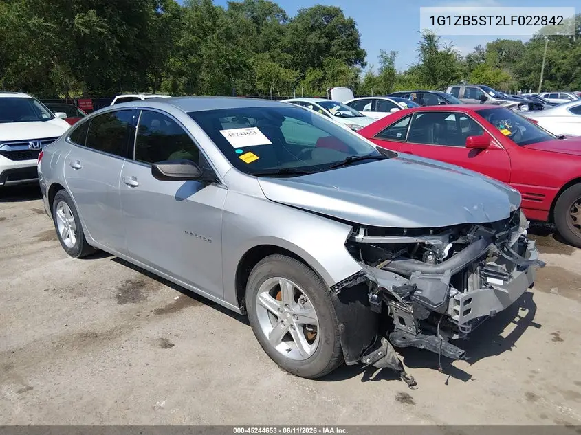 2020 Chevrolet Malibu Fwd Ls VIN: 1G1ZB5ST2LF022842 Lot: 45244653