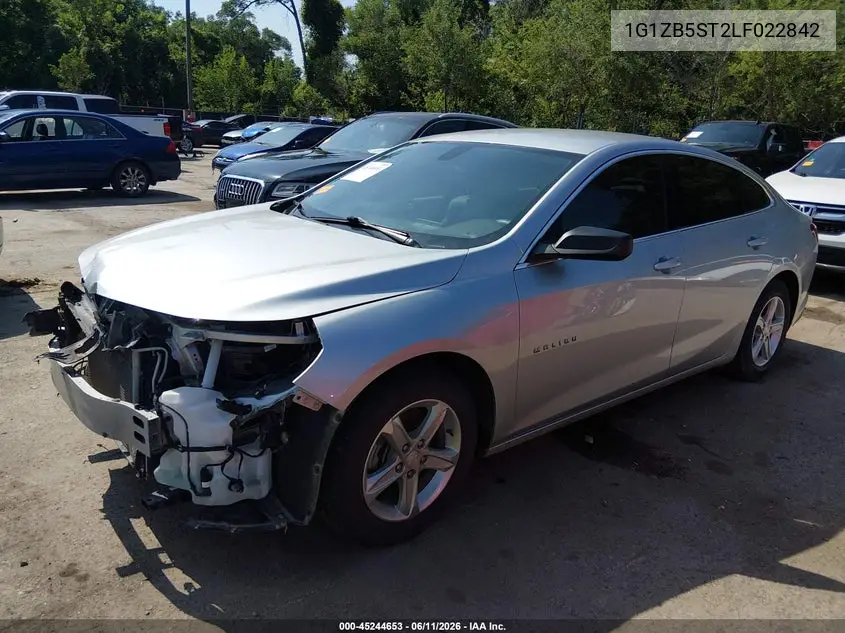 2020 Chevrolet Malibu Fwd Ls VIN: 1G1ZB5ST2LF022842 Lot: 45244653