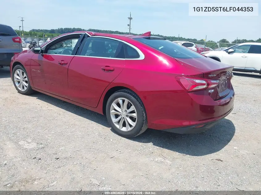 2020 Chevrolet Malibu Fwd Lt VIN: 1G1ZD5ST6LF044353 Lot: 45634049