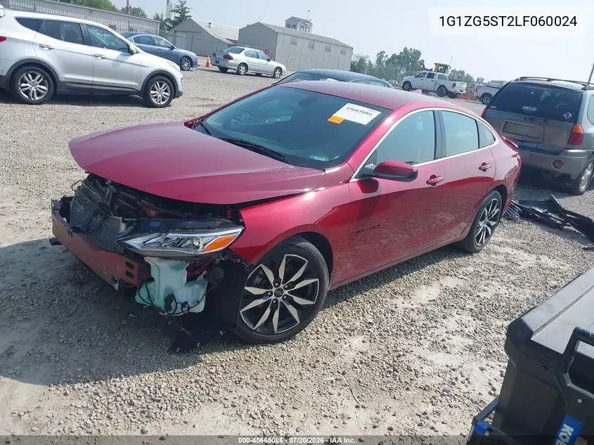 1G1ZG5ST2LF060024 2020 Chevrolet Malibu Fwd Rs