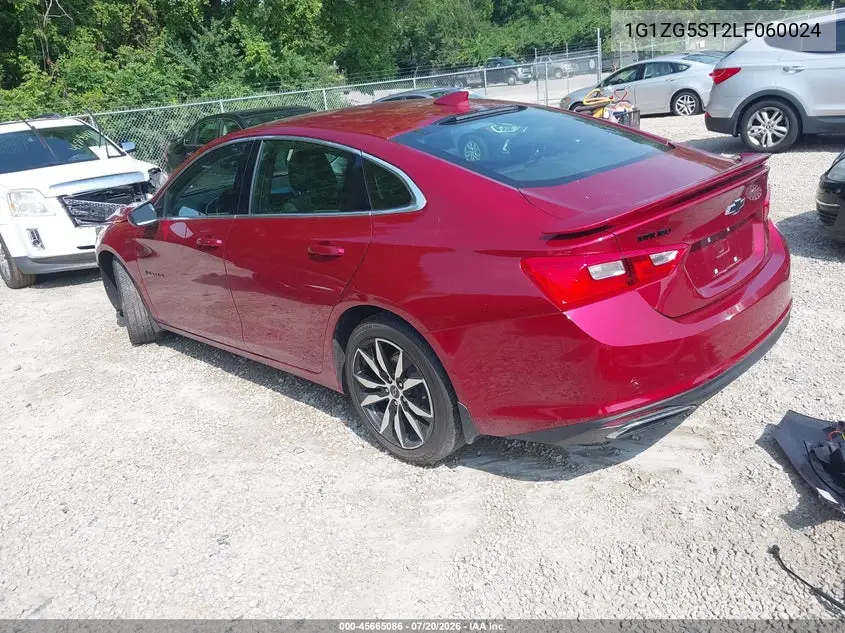 1G1ZG5ST2LF060024 2020 Chevrolet Malibu Fwd Rs