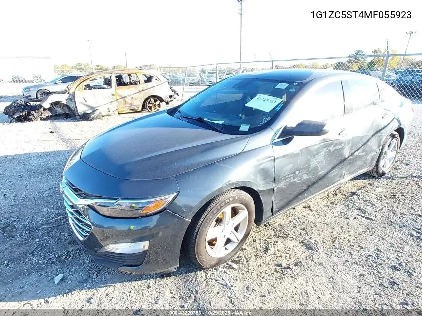 1G1ZC5ST4MF055923 2021 Chevrolet Malibu Fwd 1Fl