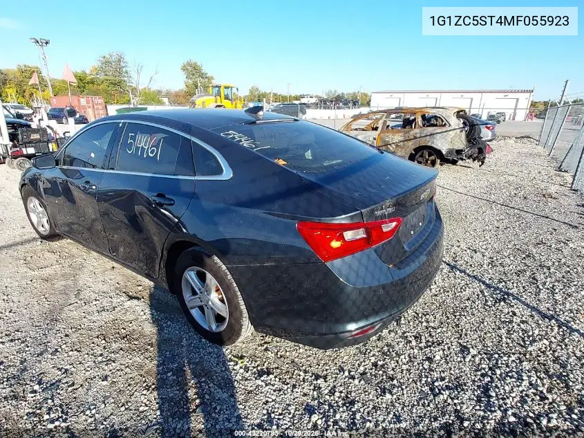 1G1ZC5ST4MF055923 2021 Chevrolet Malibu Fwd 1Fl