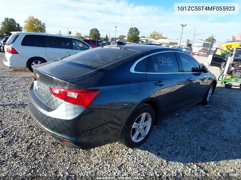 1G1ZC5ST4MF055923 2021 Chevrolet Malibu Fwd 1Fl