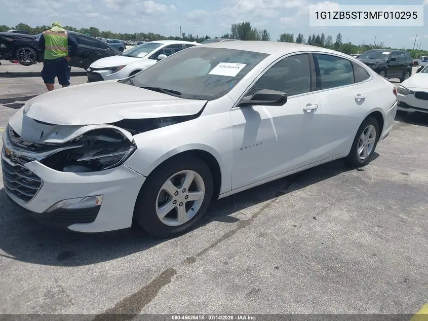 2021 Chevrolet Malibu Fwd Ls VIN: 1G1ZB5ST3MF010295 Lot: 45626418