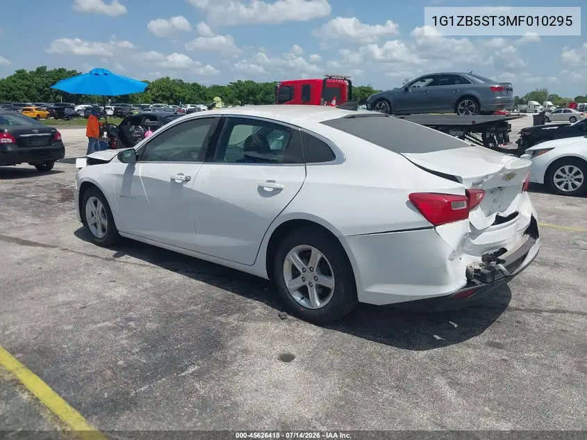 2021 Chevrolet Malibu Fwd Ls VIN: 1G1ZB5ST3MF010295 Lot: 45626418