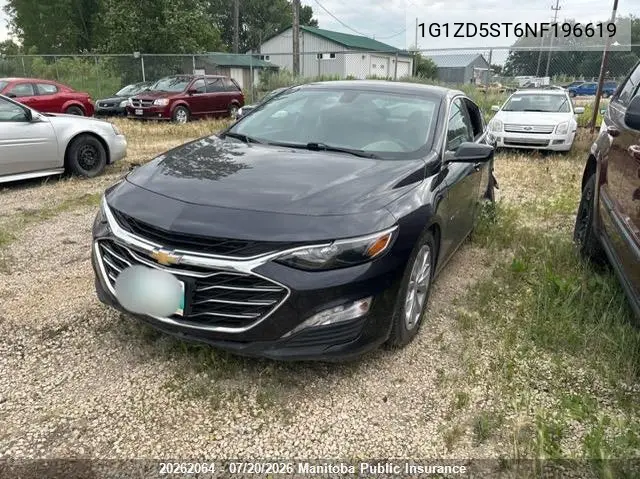 2022 Chevrolet Malibu Lt VIN: 1G1ZD5ST6NF196619 Lot: 20262064