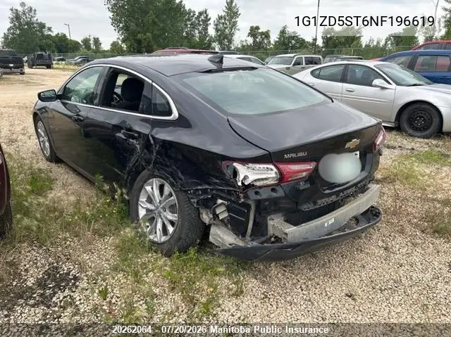 2022 Chevrolet Malibu Lt VIN: 1G1ZD5ST6NF196619 Lot: 20262064