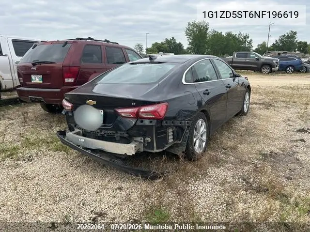 2022 Chevrolet Malibu Lt VIN: 1G1ZD5ST6NF196619 Lot: 20262064