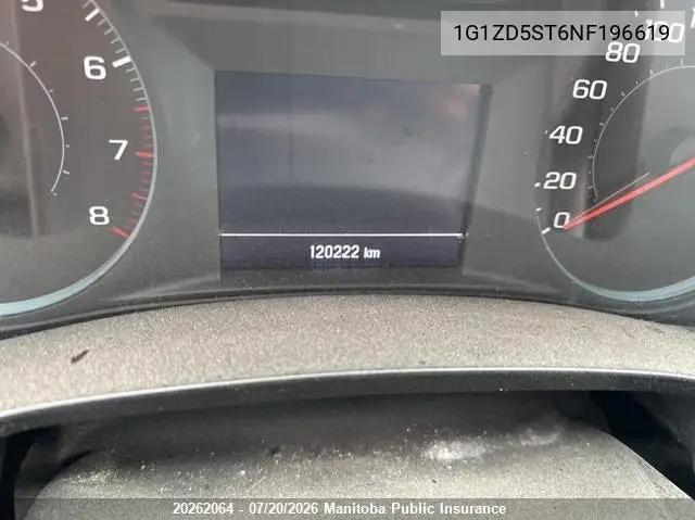 2022 Chevrolet Malibu Lt VIN: 1G1ZD5ST6NF196619 Lot: 20262064