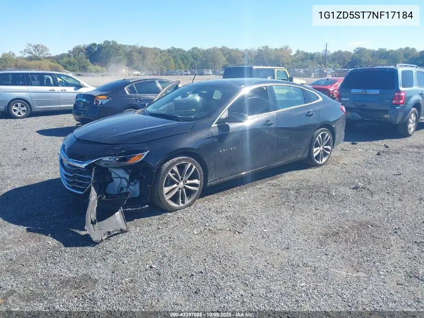 1G1ZD5ST7NF171843 2022 Chevrolet Malibu Lt