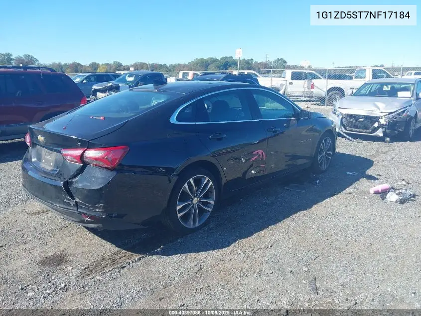 1G1ZD5ST7NF171843 2022 Chevrolet Malibu Lt