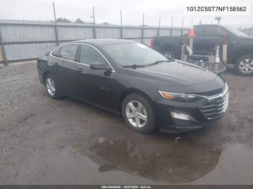 1G1ZC5ST7NF158562 2022 Chevrolet Malibu Fwd 1Fl