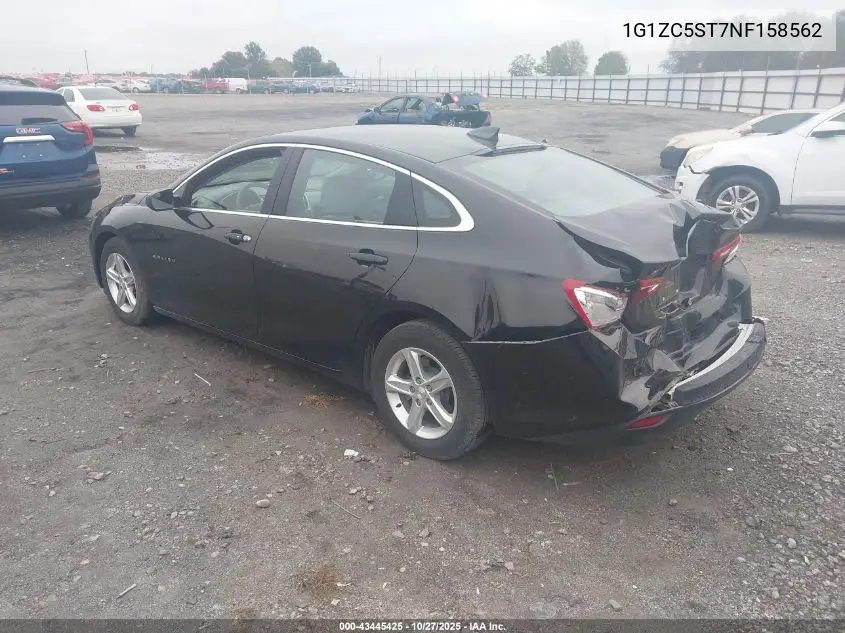 1G1ZC5ST7NF158562 2022 Chevrolet Malibu Fwd 1Fl